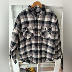 AG Adriano Goldschmied Black and White Checkered Jacket